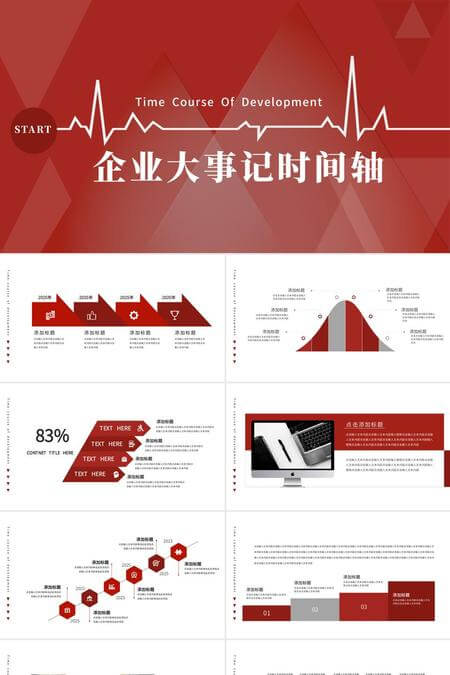 企业大事记时间轴PPT模板