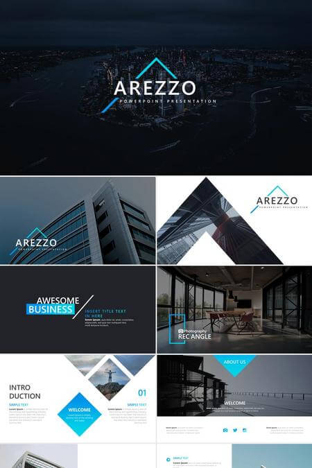 现代蓝色商务高端数据分析PPT模板