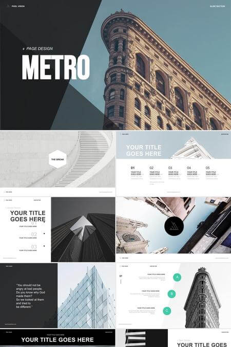 现代极简风高端提案展示PPT模板