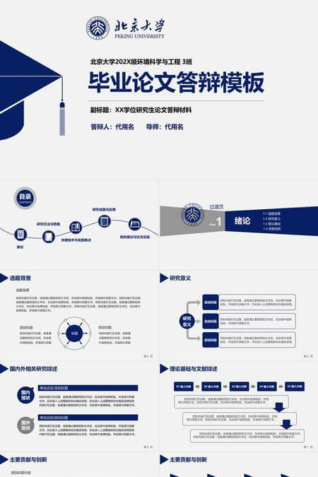 纯白简约毕业论文答辩PPT模板